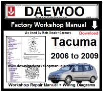 Daewoo Tacuma Workshop Manual Download